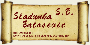 Sladunka Balošević vizit kartica
